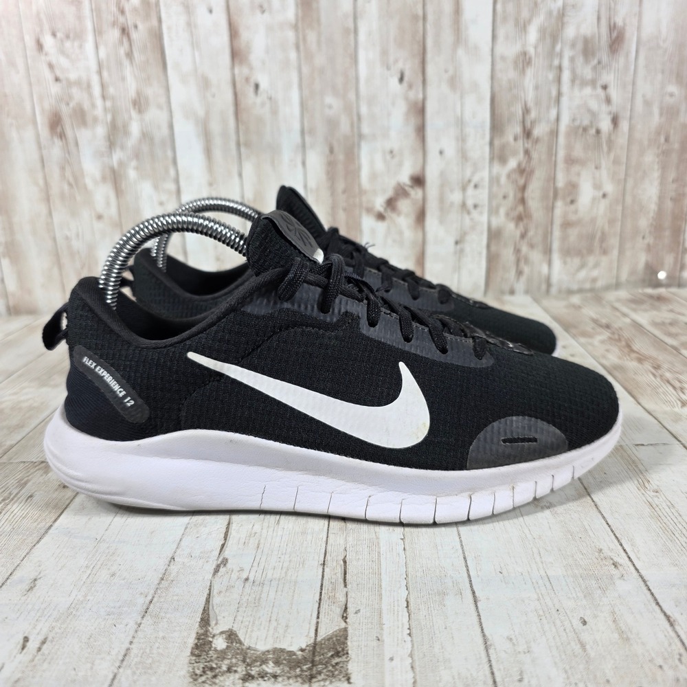 Nike Flex Experience Run 12 Womens Size‎ 7 Black White Running Shoes DV0746-004